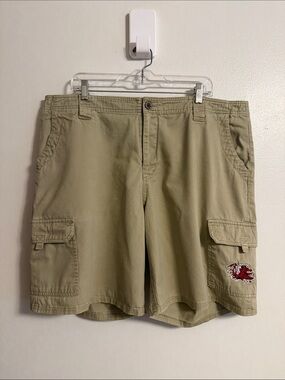 NCAA Men's Khaki Cargo Shorts with Gamecock Embroidered Patch